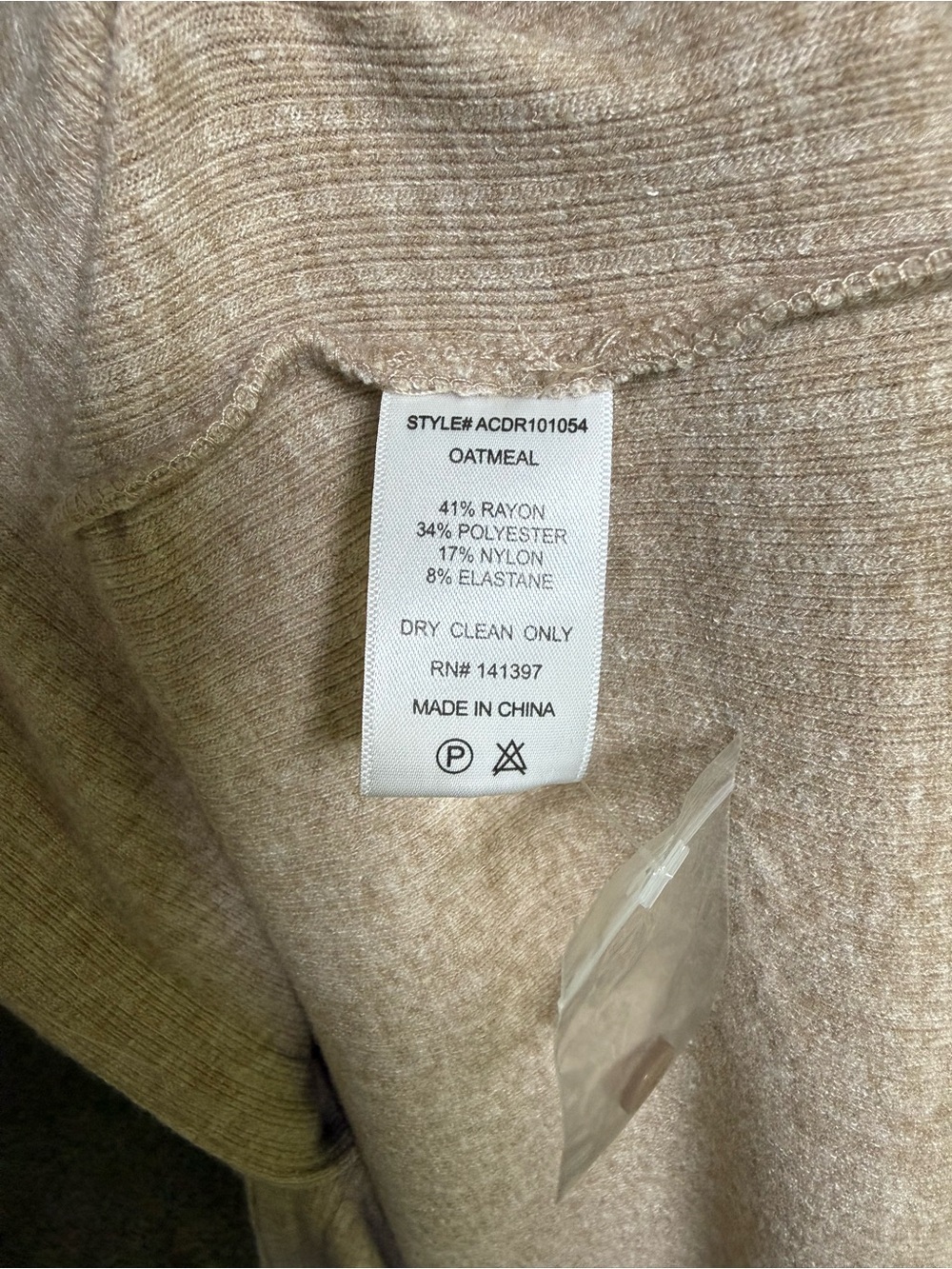 Astr Ribbed Long-Sleeve Button-Front Maxi Dress in Beige - Picture 4 of 5